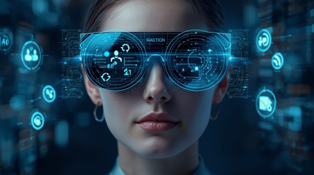 Futuristic Smart Glasses 2025 with AR and AI features