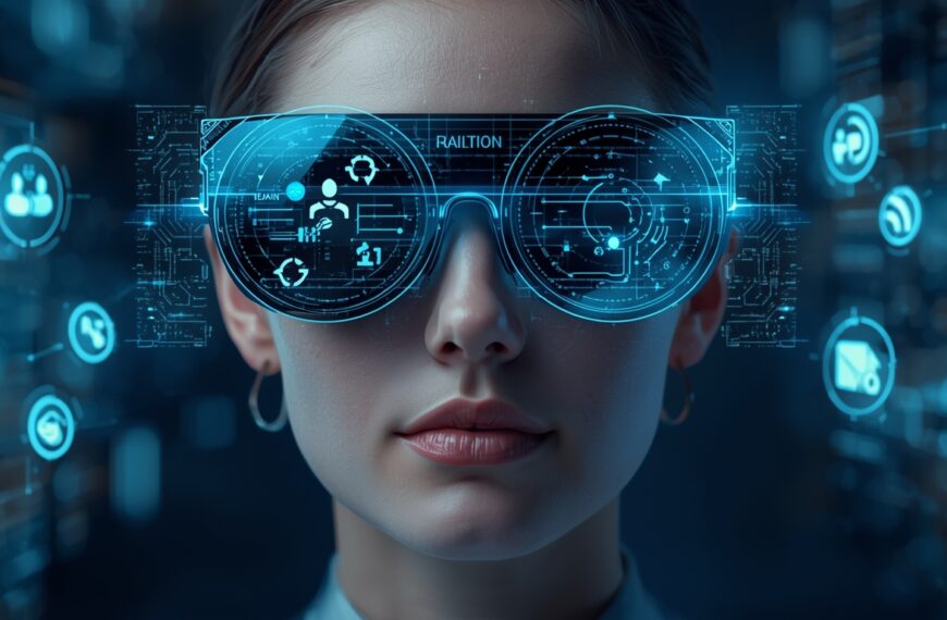 Futuristic Smart Glasses 2025 with AR and AI features