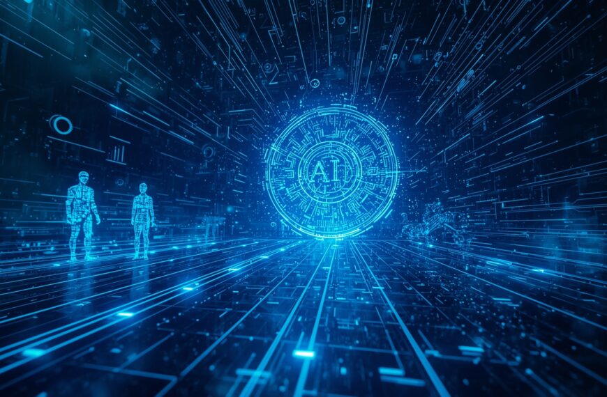 Futuristic representation of Synthetic Data Engines powering AI innovation