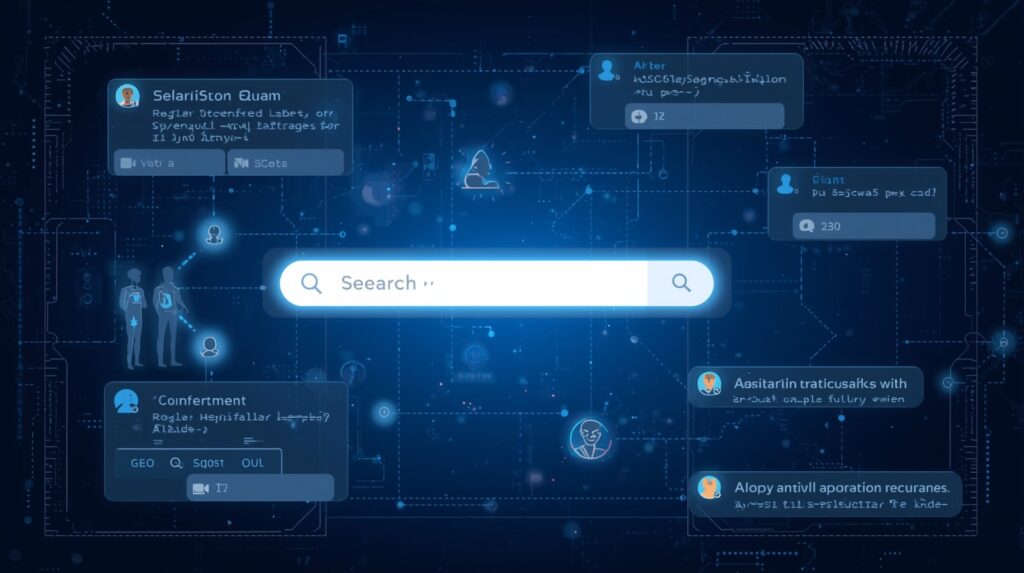 Future of AI-driven search powered by GEO — generative search engine visual.