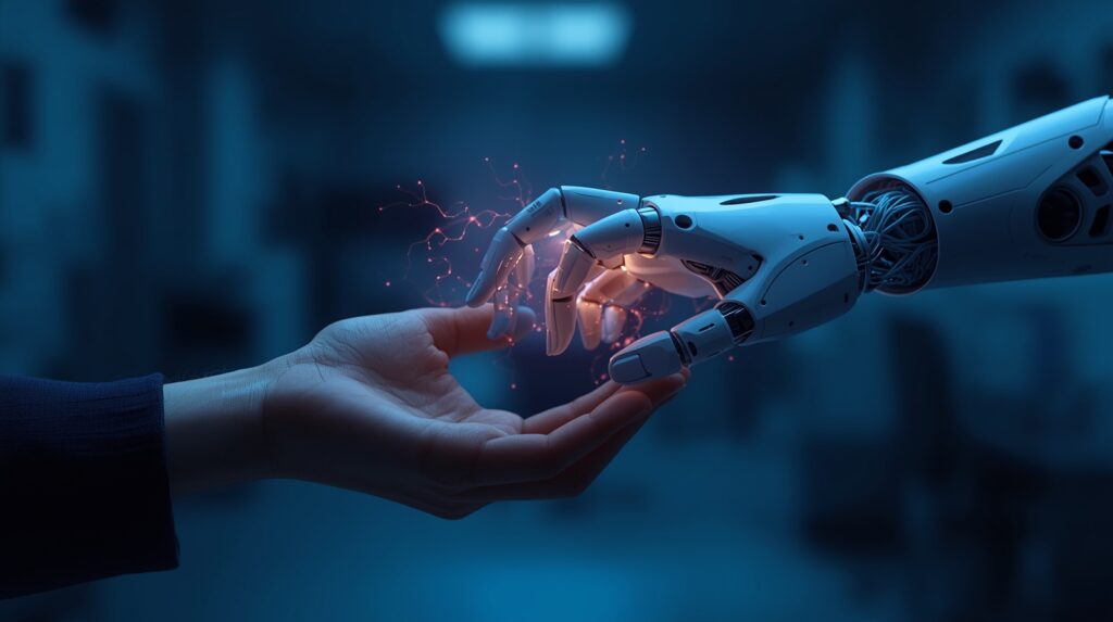 Digital AI brain glowing with neural circuits, visualizing machine learning and adaptive intelligence AI Innovations.