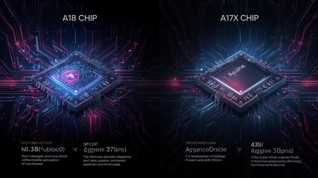 iPhone Air performance test illustrated with speedometer graphic showing faster speed and system stability.