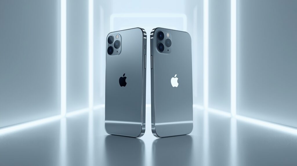 iPhone Air vs iPhone 16 design comparison showing flat edges, slim profile and modern finish