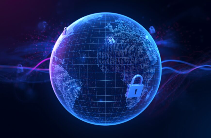 Quantum Cyber Security global data protection concept