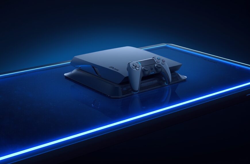PS5 Slim 2025 official concept render showcasing the new compact design and futuristic look.