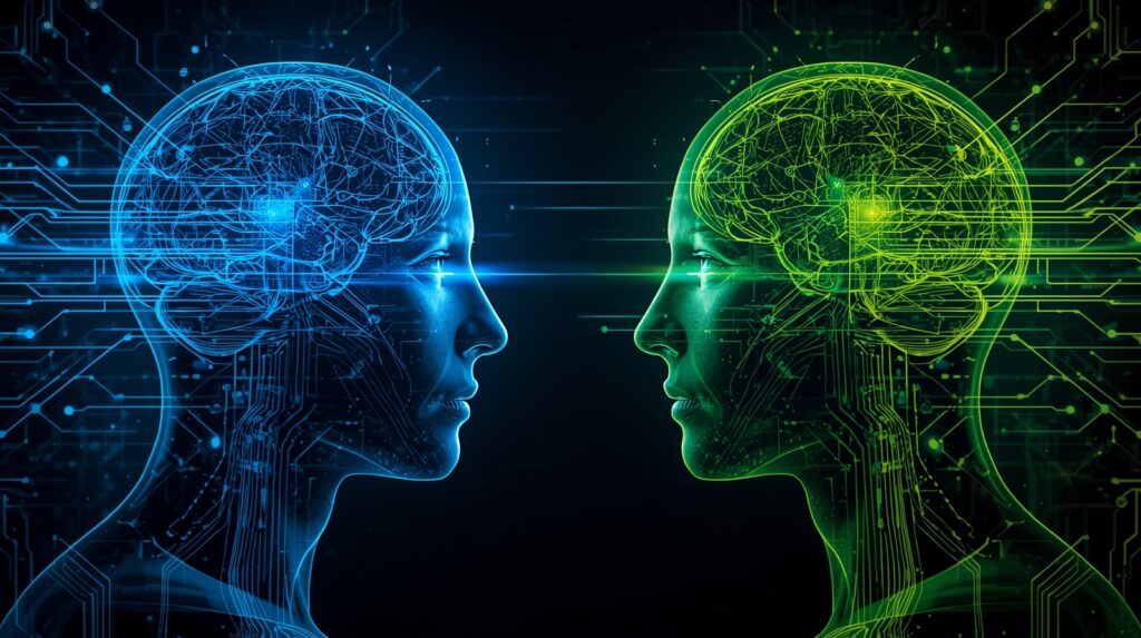 Gemini vs GPT AI comparison showing two smartphones with Gemini and GPT logos on screen