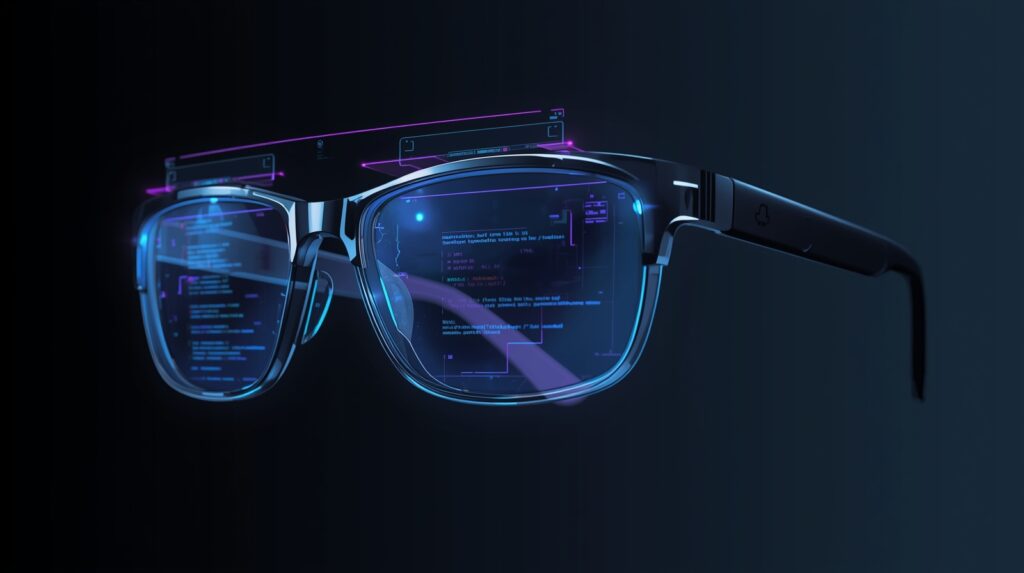 AI Gadgets and smart glasses 2025 with holographic interface